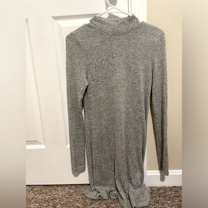 Mock Turtle Neck, Long Sleeve Mini Dress